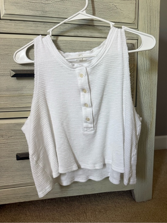 aerie Tops - Aerie White Waffle Knit Tank top